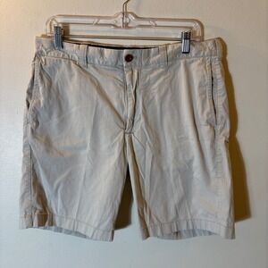 J.Crew Mens Stretch Chino Shorts Khaki Stone 9 Inch Inseam Size 33